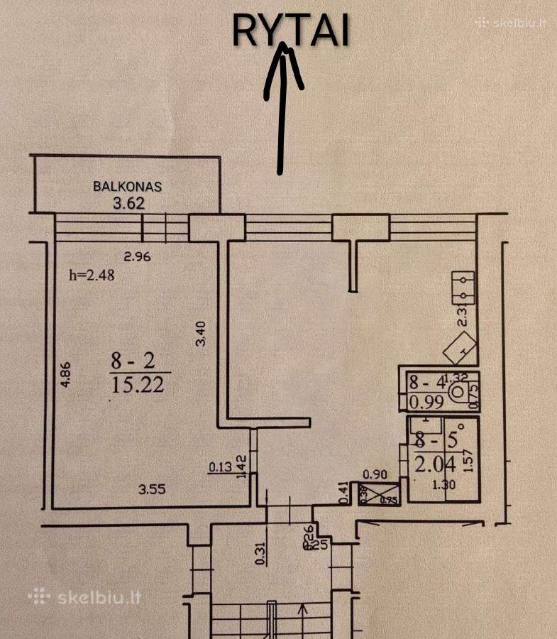 Keičia 2k butą Antakalny(balkon+sandėlis,šviesus) - nuotraukos Nr. 3