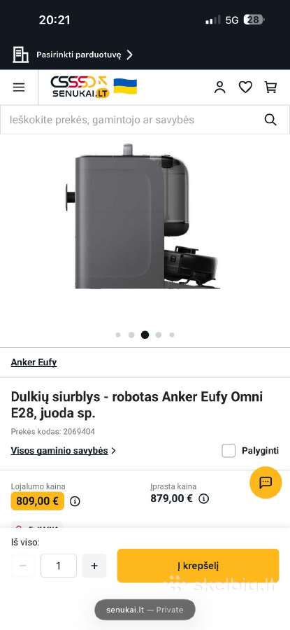 Eufy plaunantis dulkių siurblys Omni E28 - nuotraukos Nr. 2