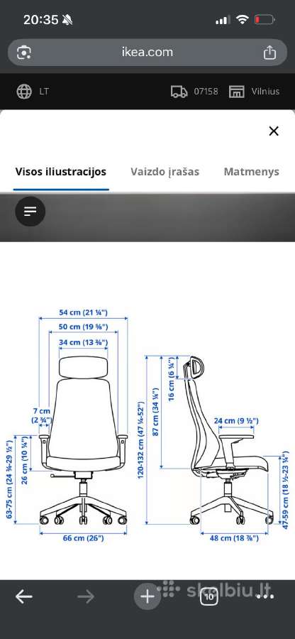 Ikea biuro ar žaidimų kėdė Matchspel - nuotraukos Nr. 2