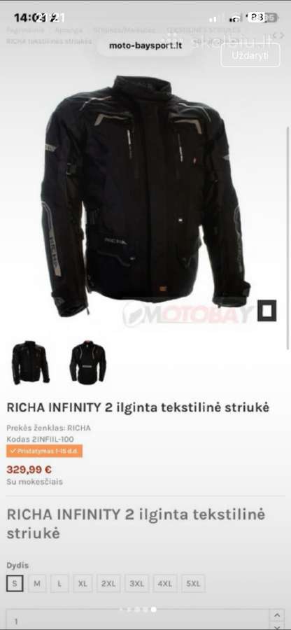 Richa firmos moteriška motociklininko striukė - nuotraukos Nr. 11