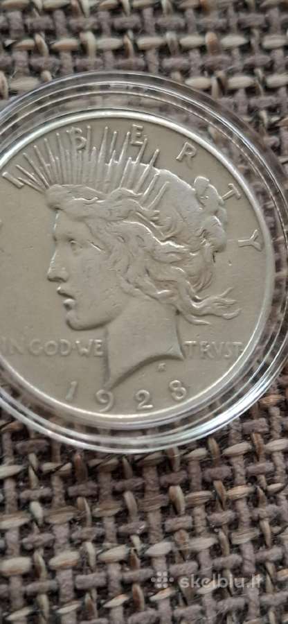 190g Sidabro Peace doleriai 8vnt, JAV - nuotraukos Nr. 3