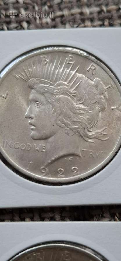 190g Sidabro Peace doleriai 8vnt, JAV - nuotraukos Nr. 6