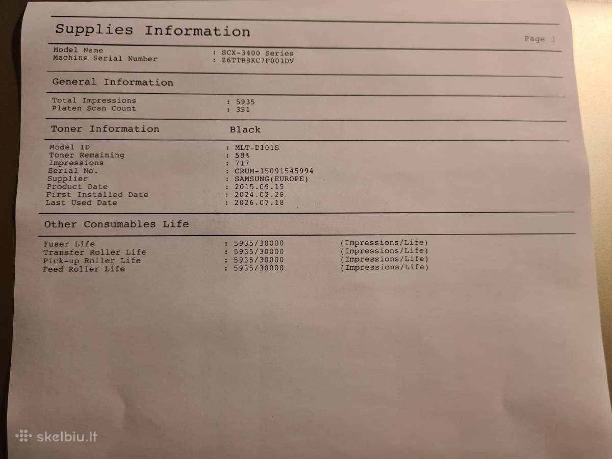 Samsung Scx-3405 - nuotraukos Nr. 16