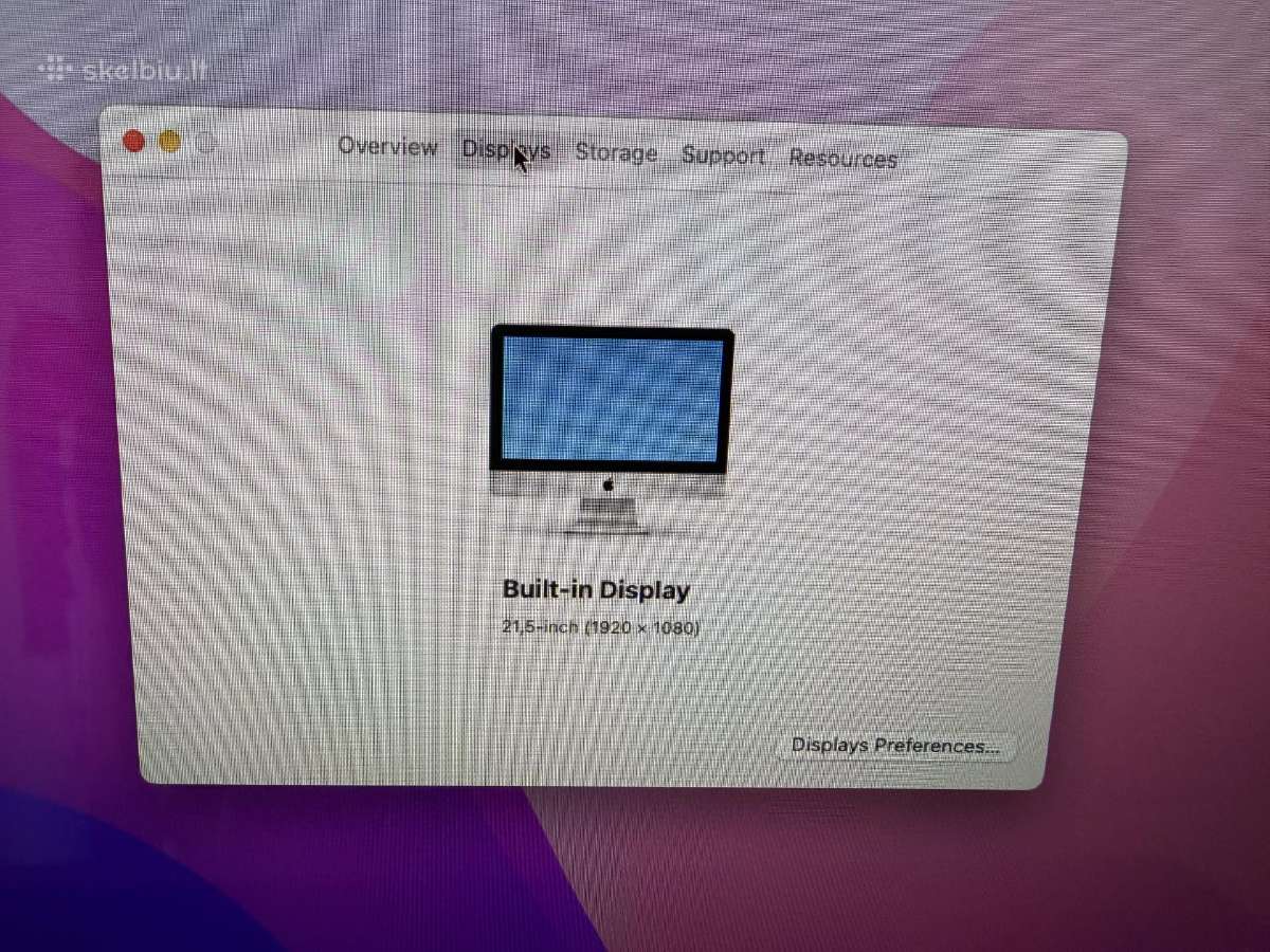 iMac 21.5" (Late 2015) 2.8 GHz i5 / 8gb / 250gb - nuotraukos Nr. 6