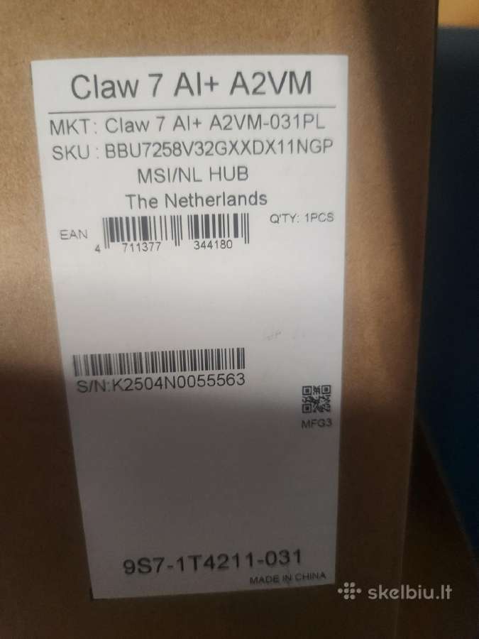Msi claw 7ai+ a2wm 550 euru - nuotraukos Nr. 4