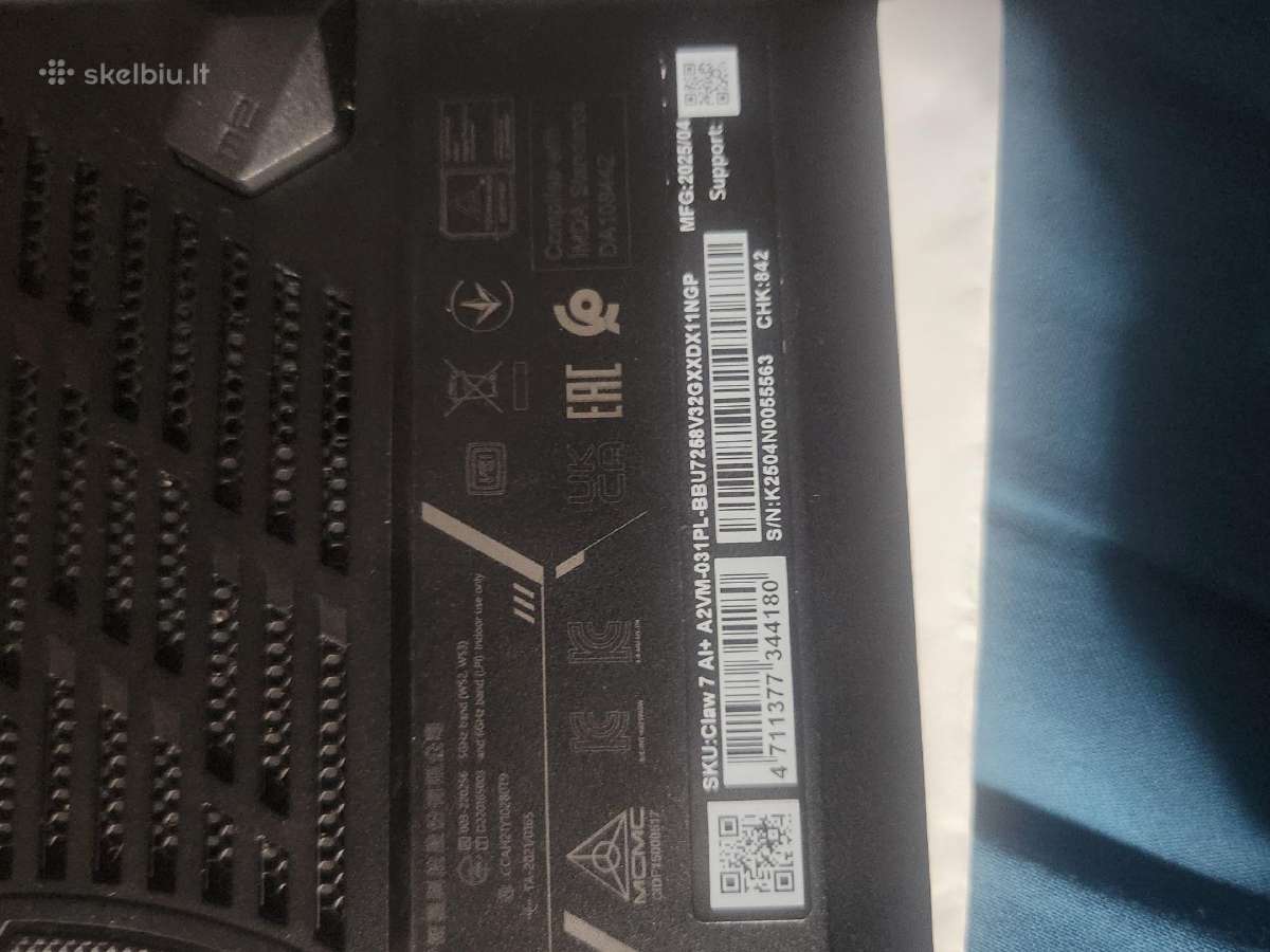 Msi claw 7ai+ a2wm 550 euru - nuotraukos Nr. 5