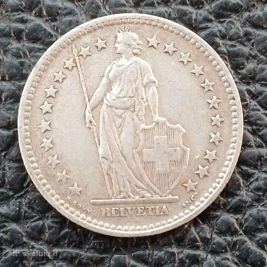 2 frankai sidabras Šveicarija nuo 1939 - nuotraukos Nr. 6