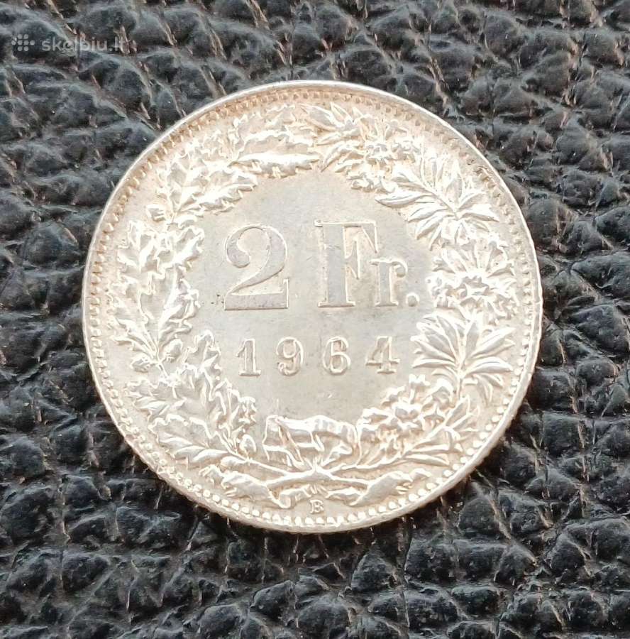2 frankai sidabras Šveicarija nuo 1939 - nuotraukos Nr. 11