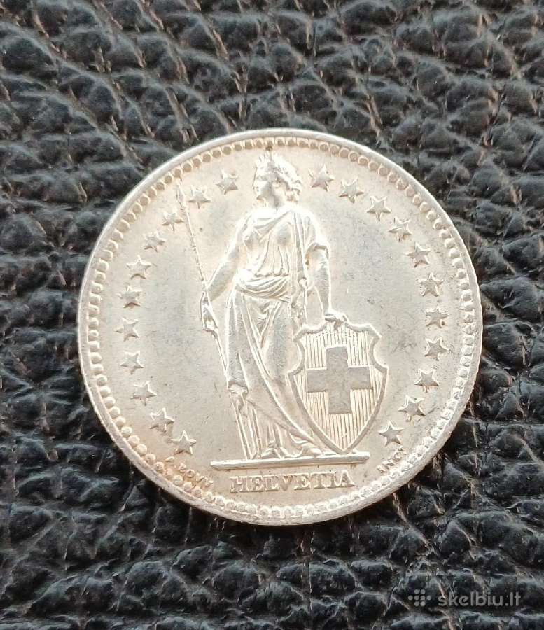 2 frankai sidabras Šveicarija nuo 1939 - nuotraukos Nr. 12