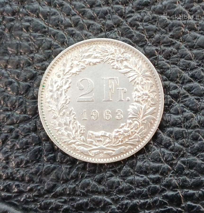 2 frankai sidabras Šveicarija nuo 1939 - nuotraukos Nr. 15