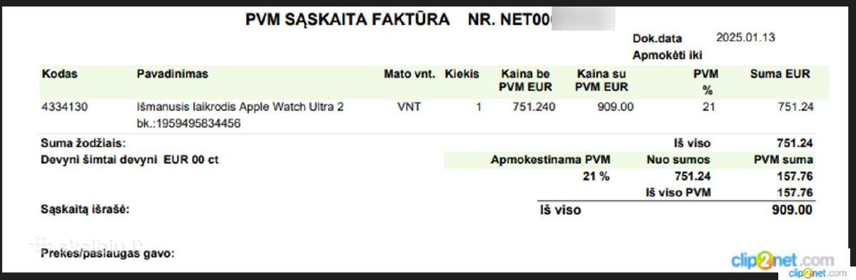 Apple watch Ultra 2 (Utenoje) - nuotraukos Nr. 7