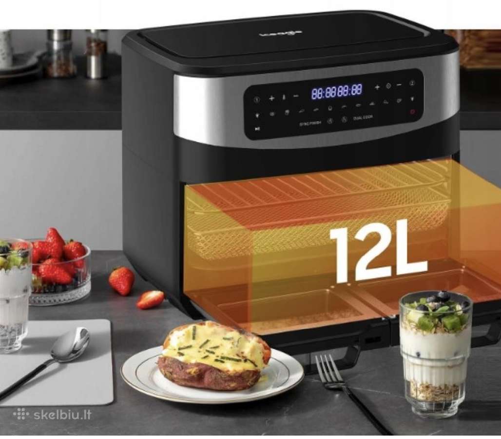 Nauja, pigiai, air fryer gruzdintuvė 12l , 2600w - nuotraukos Nr. 5