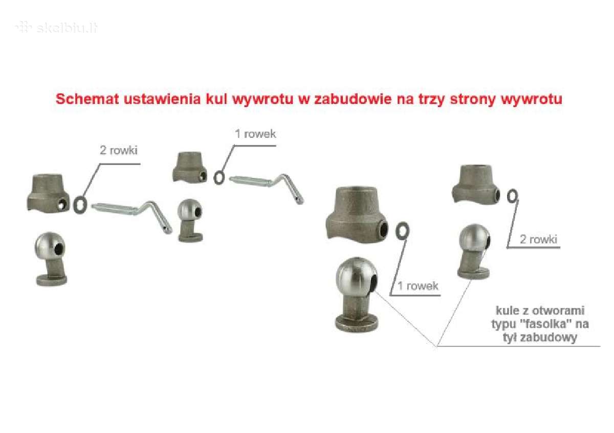 Šarnyriniai rutuliai trijų krypčių vertimui 8 ton - nuotraukos Nr. 3