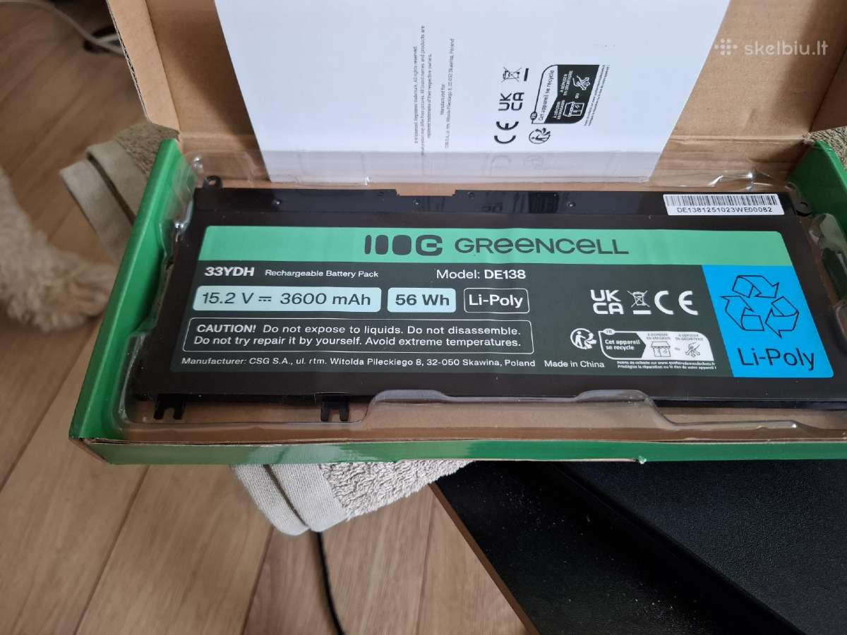 Parduodu laptop Greencell De138 33ydh bateriją - nuotraukos Nr. 2