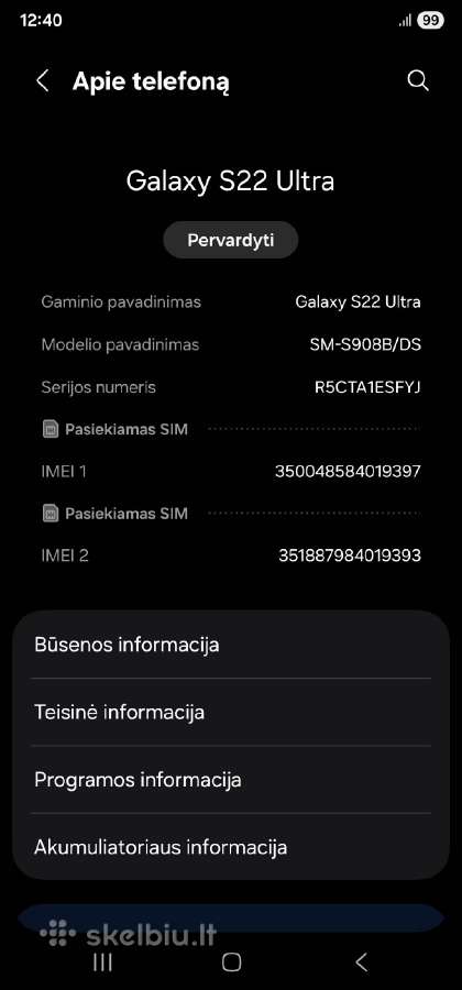 Samsung galaxy s22 Ultra - nuotraukos Nr. 7