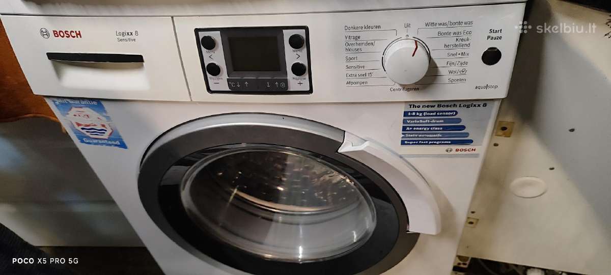 Bosch Waj280a7sn, 7kg54cm Logixx8 8kg,1400aps/min - nuotraukos Nr. 5