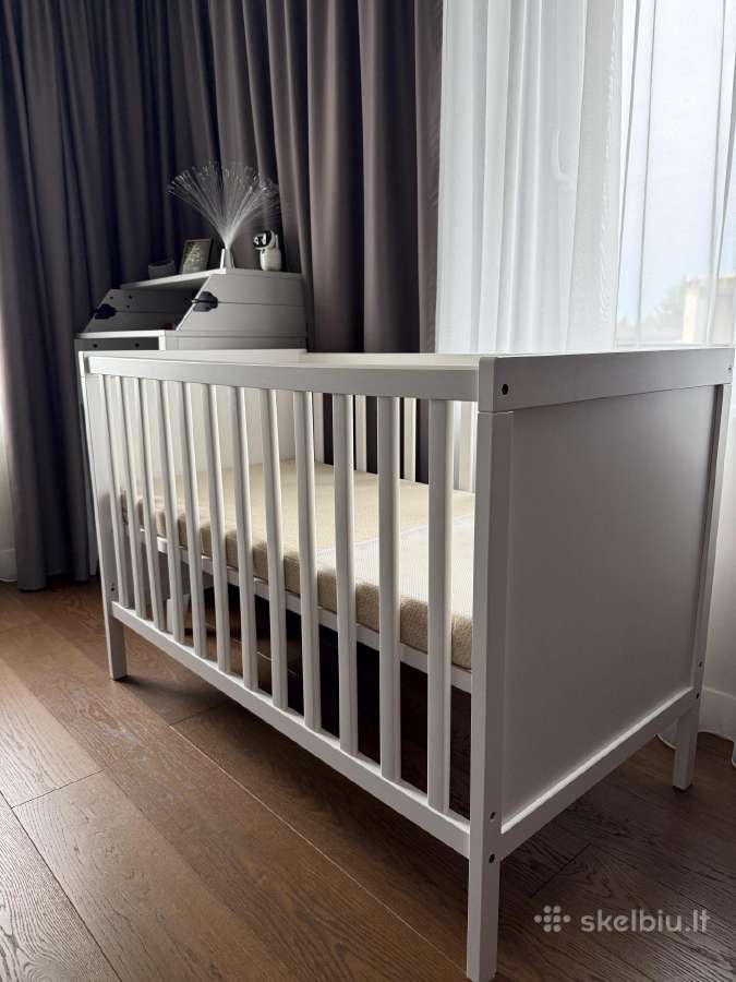 Ikea lovytė su lonas čiužiniu (beveik nenaudota). - nuotraukos Nr. 4