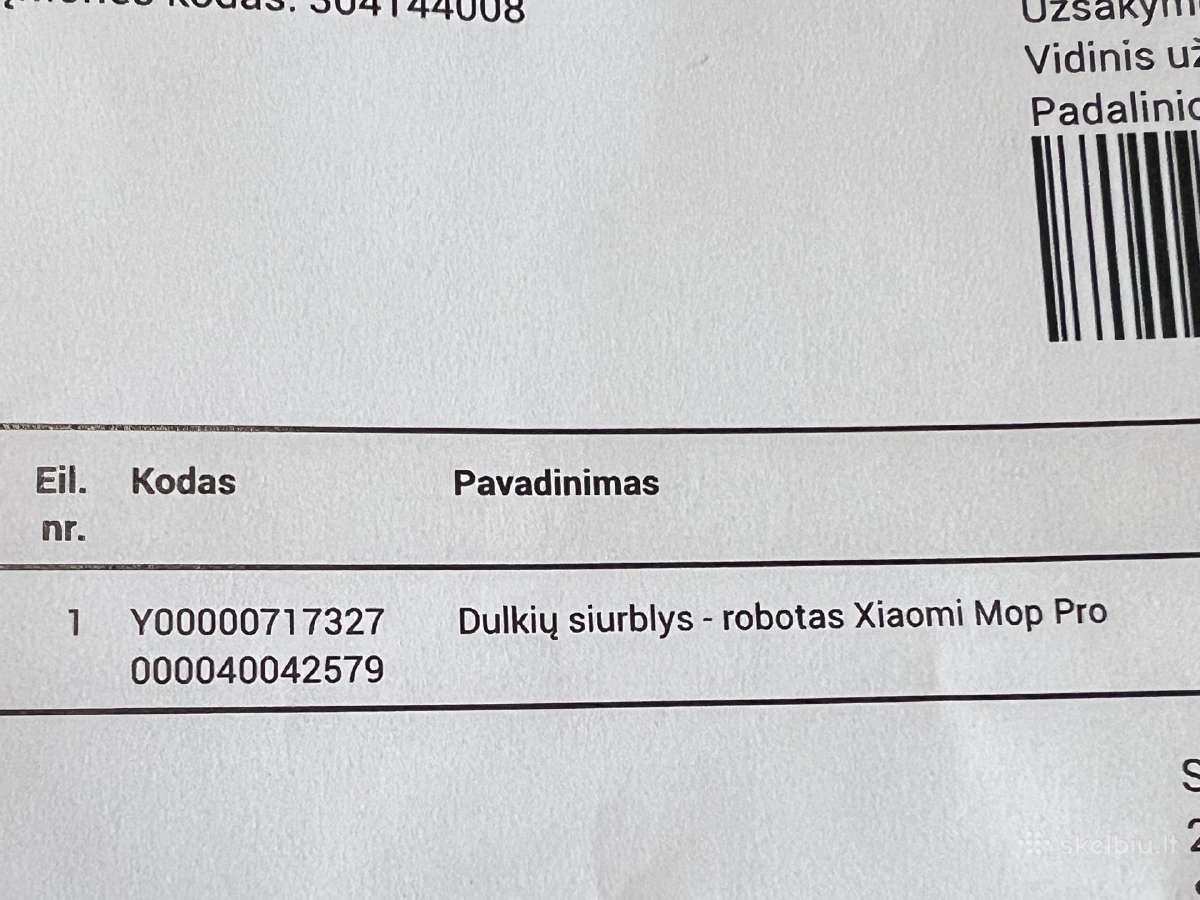 Xiaomi Mi Robot Vacuum Mop Pro siurblys - nuotraukos Nr. 2