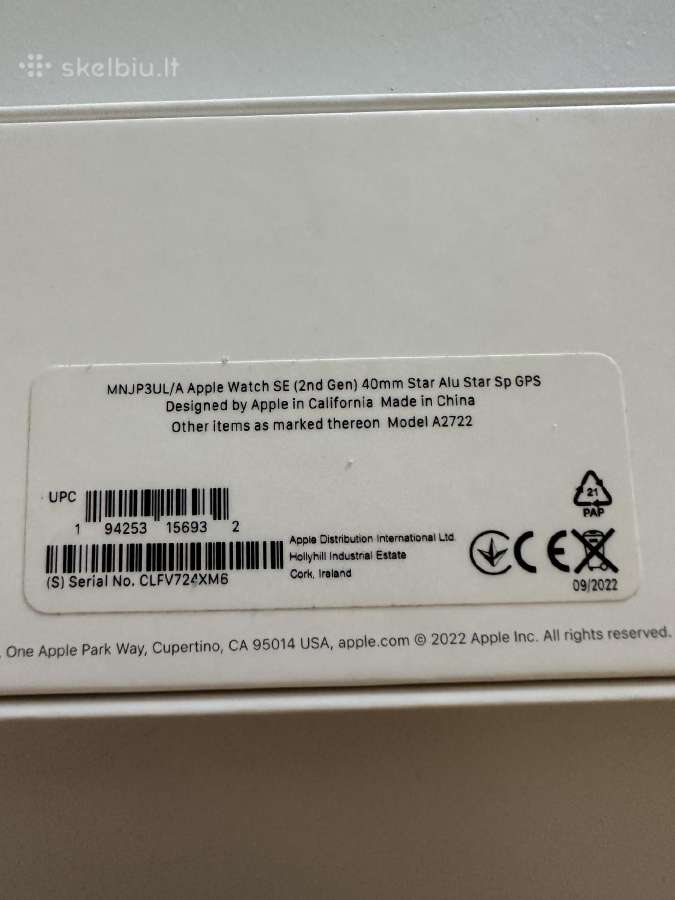 Apple Watch Se2 40mm Star Alu - nuotraukos Nr. 7