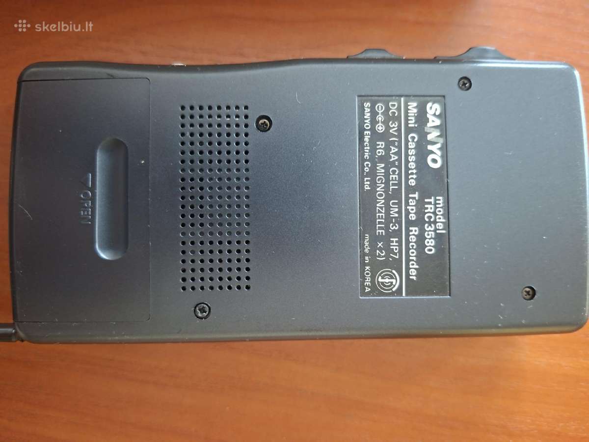 Diktofonas Sanyo Trc 3580 su kasete - nuotraukos Nr. 3