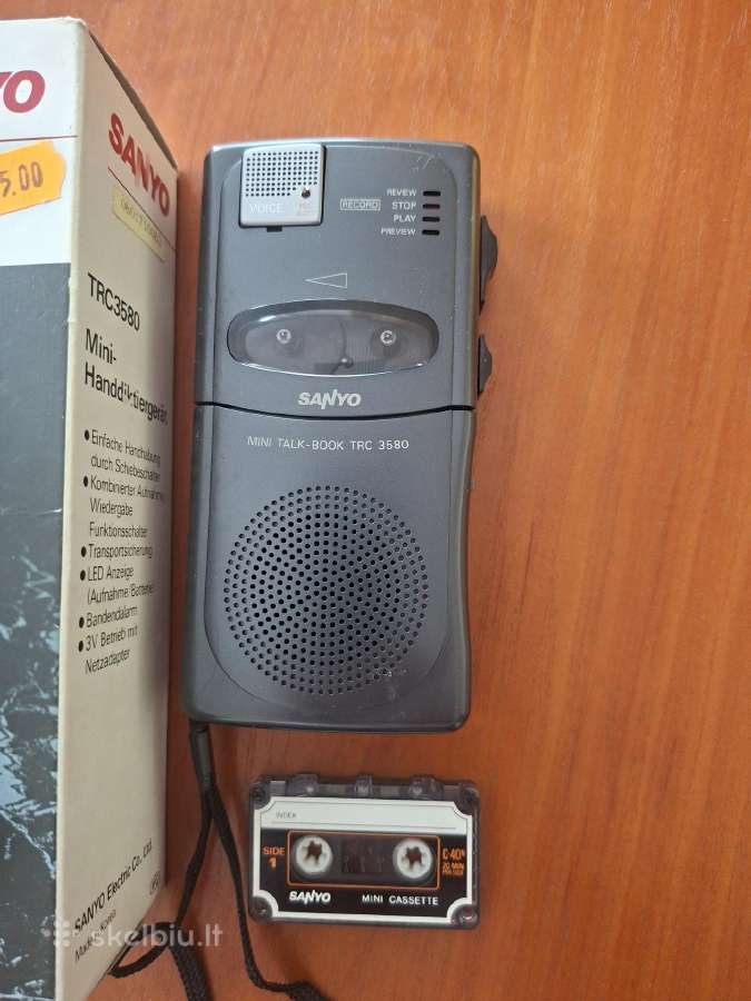 Diktofonas Sanyo Trc 3580 su kasete - nuotraukos Nr. 2