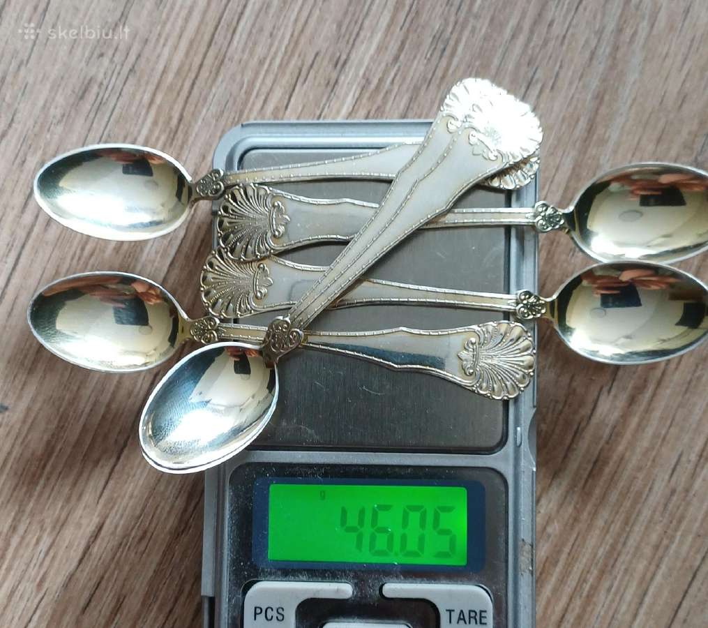 6 maži šaukšteliai sidabras 830 - nuotraukos Nr. 9