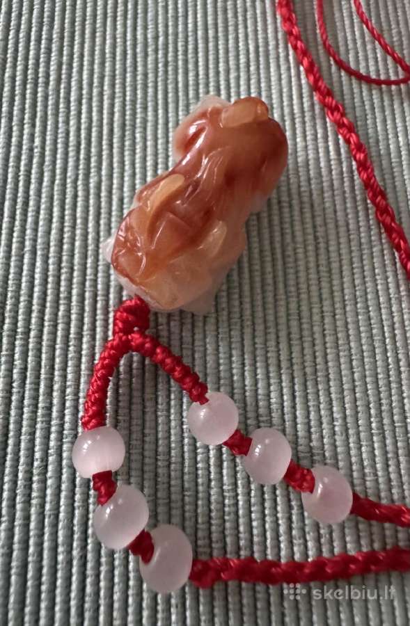 Unikalus pakabukas iš kiniškojo nefrito su virvele - nuotraukos Nr. 4
