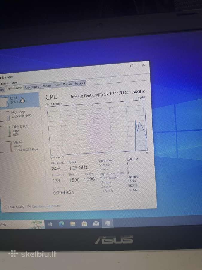 Asus senas loptopas - nuotraukos Nr. 2