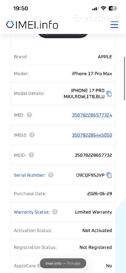 iPhone 17 pro max 1tb - nuotraukos Nr. 7