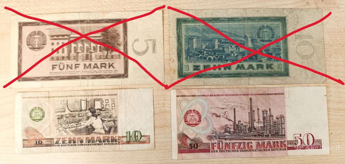 Ddr banknotos. - nuotraukos Nr. 2