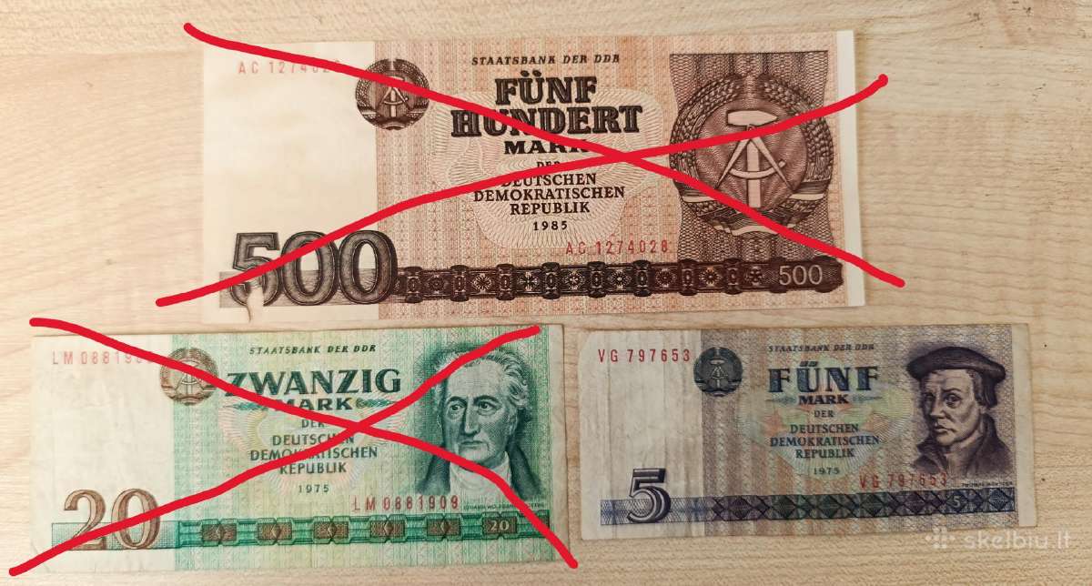 Ddr banknotos. - nuotraukos Nr. 3