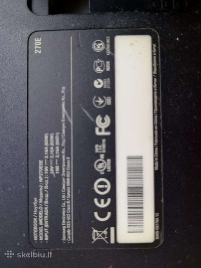 Samsung Np270 E5e i-3 dalys - nuotraukos Nr. 2