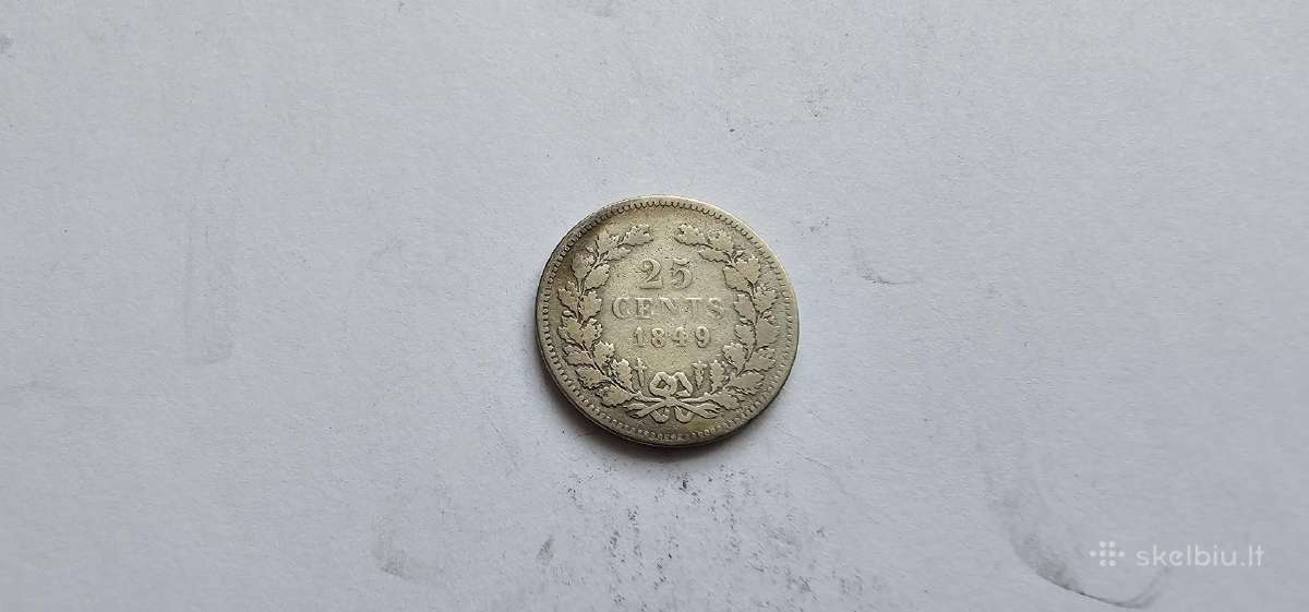 1849 25 centai Nyderlandai - nuotraukos Nr. 2
