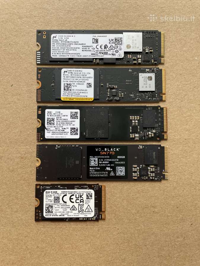 SSD M.2 Nvme 256gb, 512gb, 1tb, 2tb - nuotraukos Nr. 2