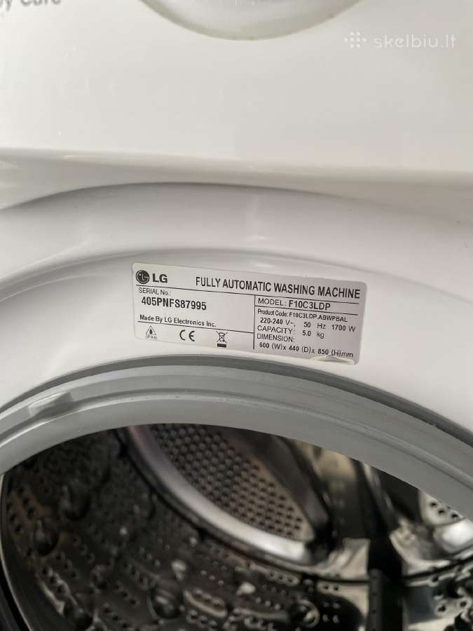 LG puiki skalbimo mašina direct drive 5kg - nuotraukos Nr. 4