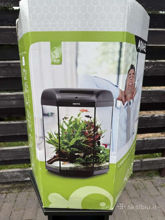 Akvariumas su spintele ir filtru - nuotraukos Nr. 3