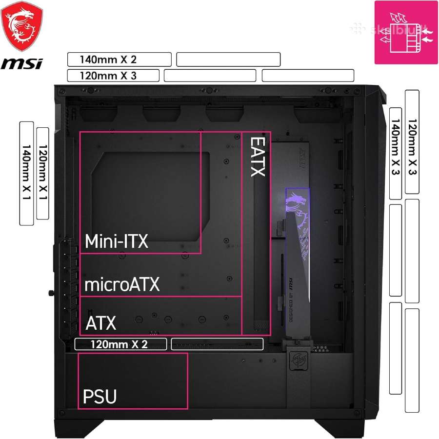 Musetex ar Msi Mpg Gungnir 300p Airflow 7 vent. - nuotraukos Nr. 22