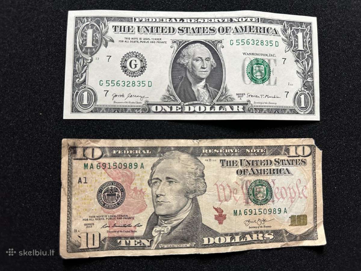10 banknotu is Lt Rus Usa Pak Blr - nuotraukos Nr. 7