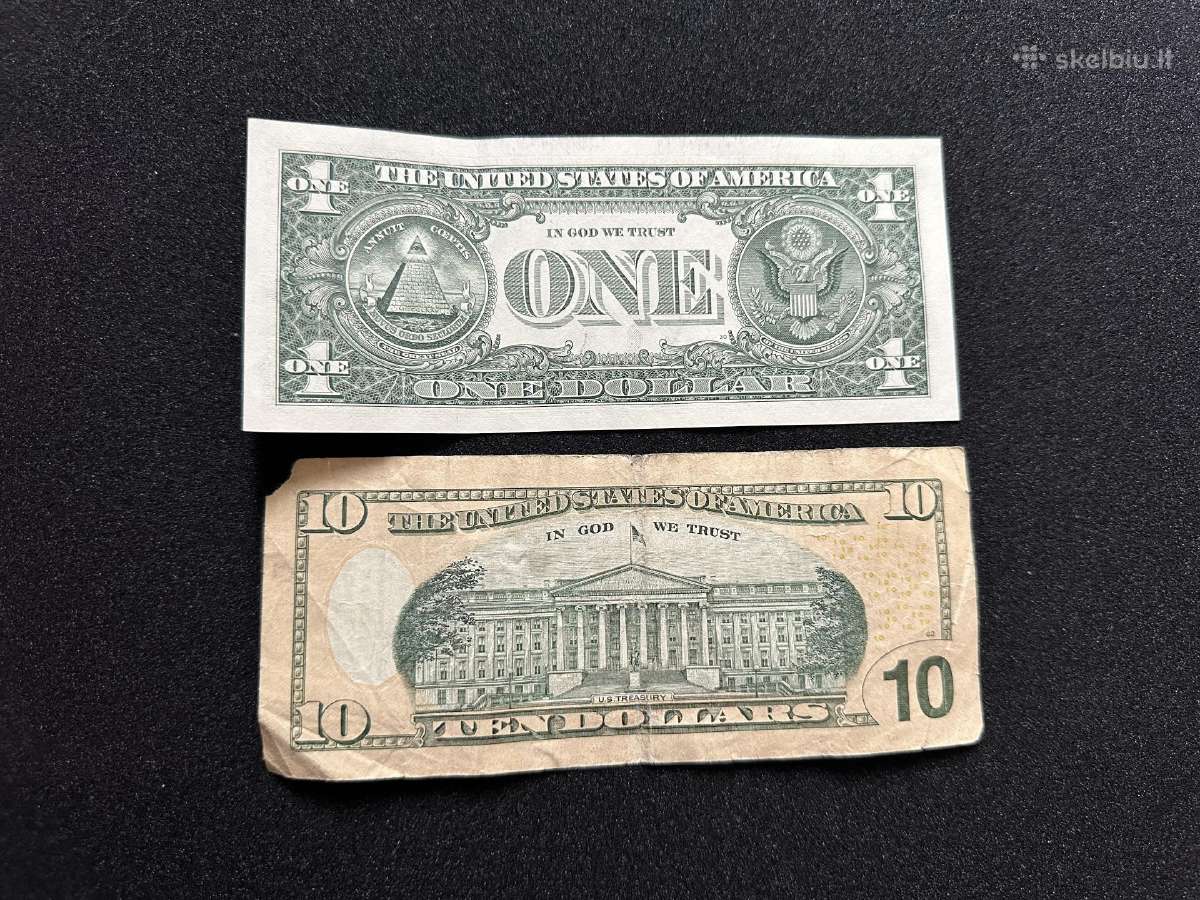 10 banknotu is Lt Rus Usa Pak Blr - nuotraukos Nr. 8