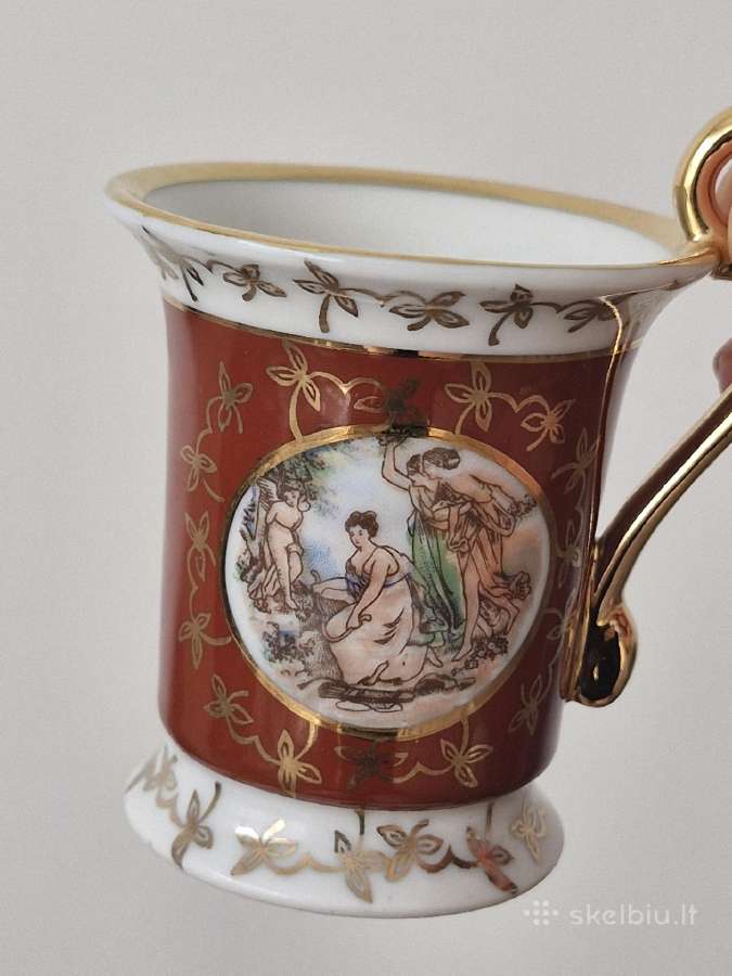 6 espresso puodelių su lėkštutėmis rinkinys - nuotraukos Nr. 8