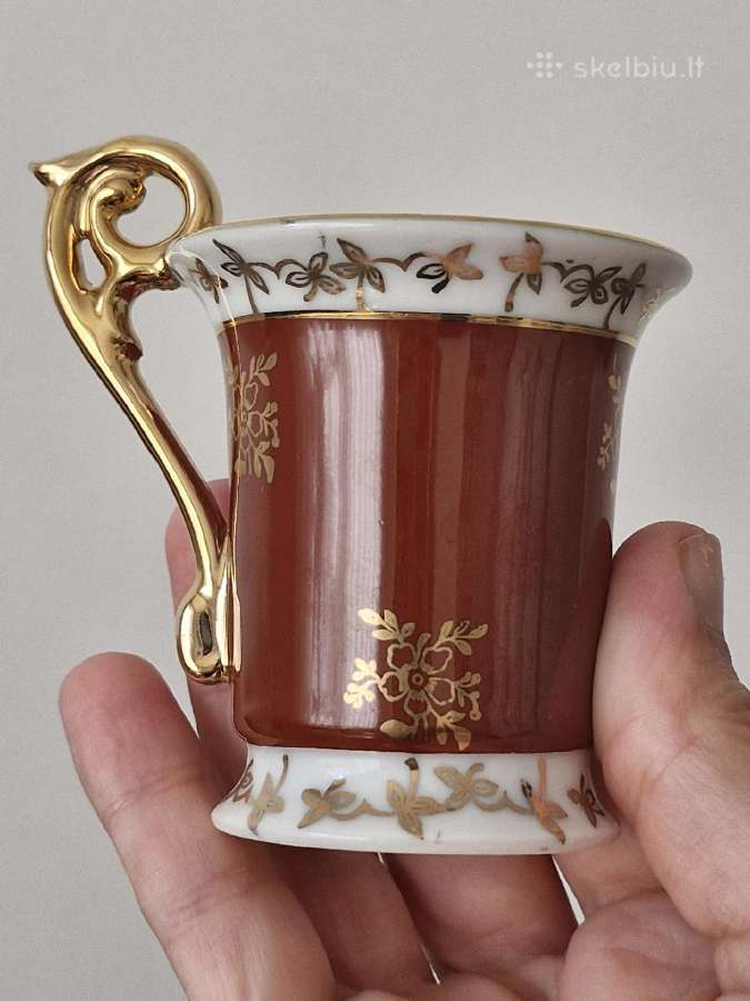 6 espresso puodelių su lėkštutėmis rinkinys - nuotraukos Nr. 9
