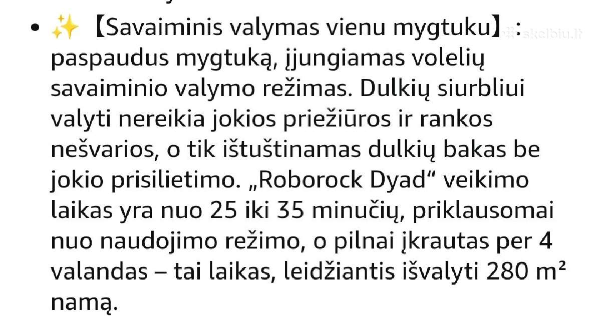 Dulkių siurblys šluota Roborock Dyad - nuotraukos Nr. 9