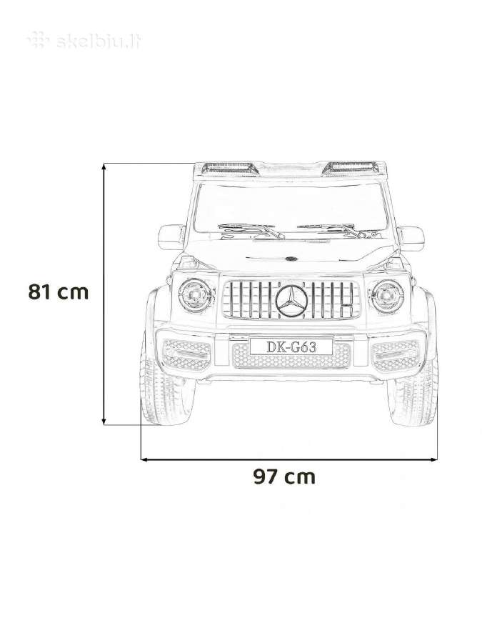 Dvivietis elektromobilis Mercedes G63 Amg XXL Mp4 - nuotraukos Nr. 15