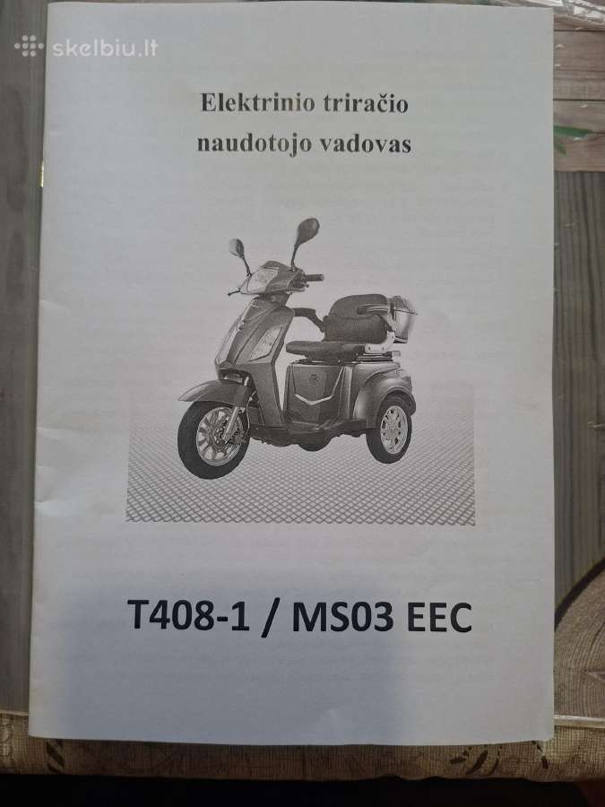 Labai mažai naudotas elektrinis triratis - nuotraukos Nr. 12