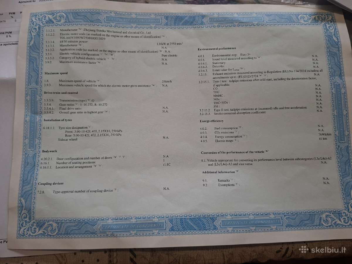 Labai mažai naudotas elektrinis triratis - nuotraukos Nr. 15