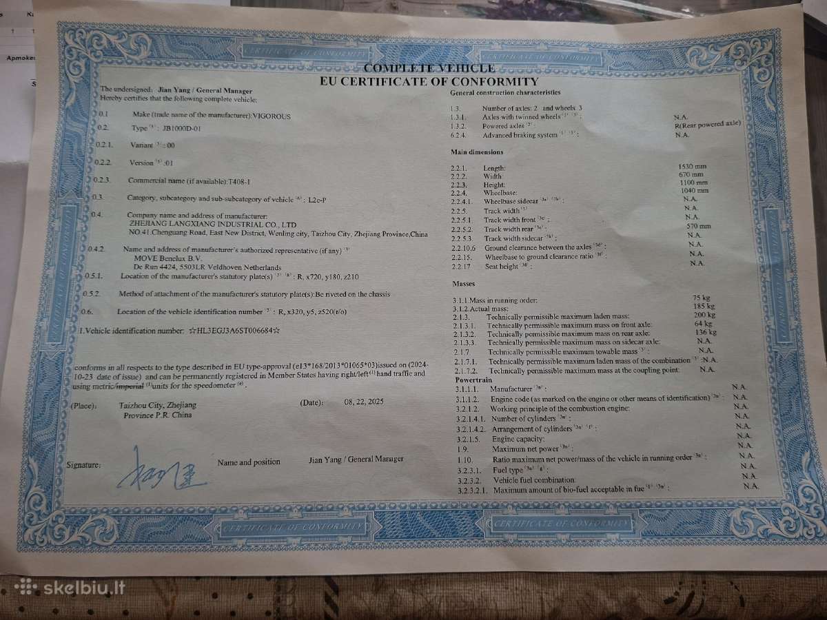 Labai mažai naudotas elektrinis triratis - nuotraukos Nr. 14