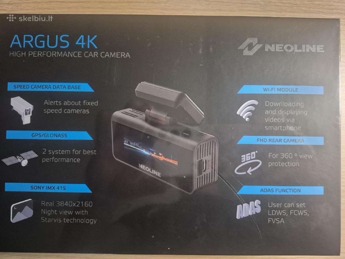 Neoline Argus 4k vaizdo registratorius - nuotraukos Nr. 2