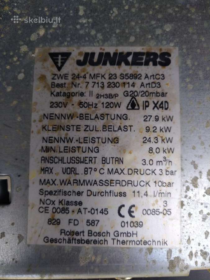 Junkers Eurostar atmosferinis momentinis - nuotraukos Nr. 3