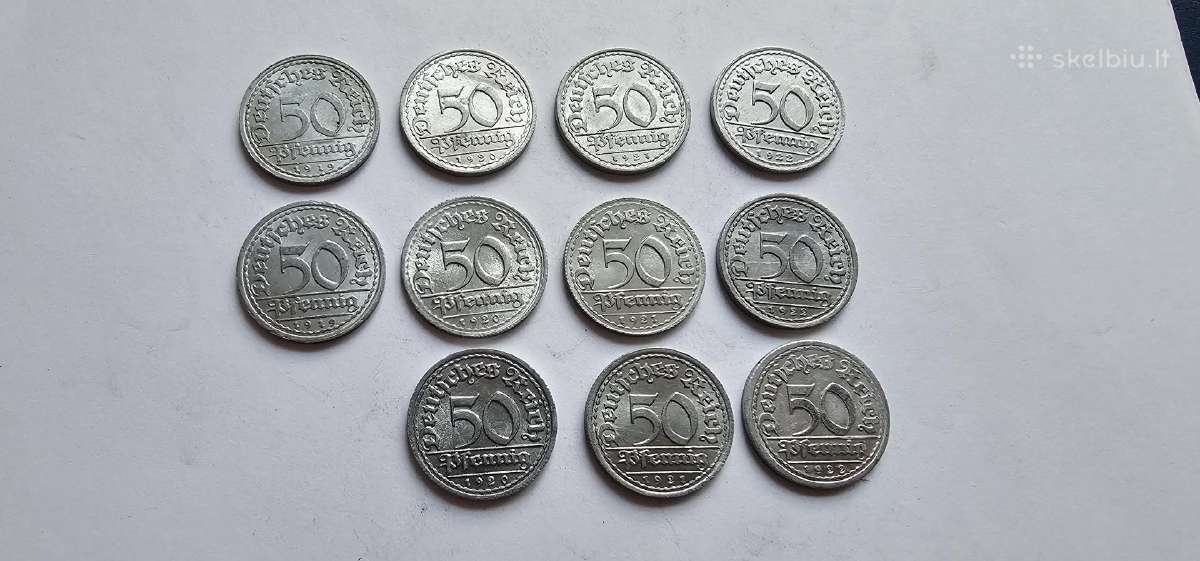1919-1922 50 feningu kolekcija - nuotraukos Nr. 2