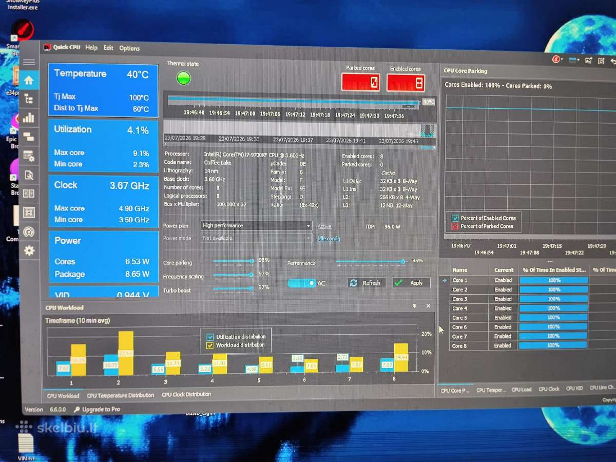 MB + Cpu i7 9th + RAM 32gb(gaming Bundle) - nuotraukos Nr. 5